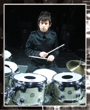 drummer  Zak Starkey behind his kit