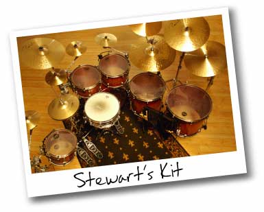 drummer Stewart Copeland's setup