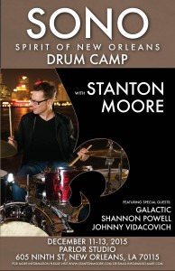 Galactic Drummer, Stanton Moore, Announces Third-Annual SONO Drum Camp