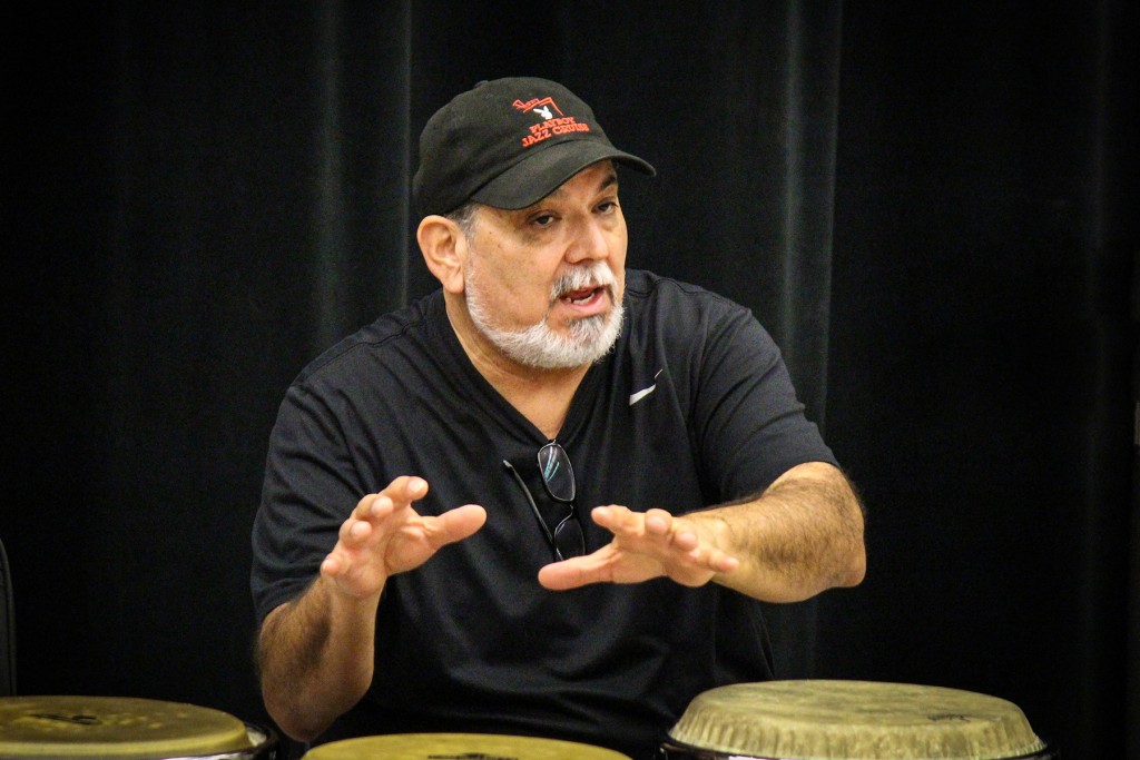 Latin-Jazz Great Poncho Sanchez Conducts Clinic for University of Nebraska-Lincoln Students