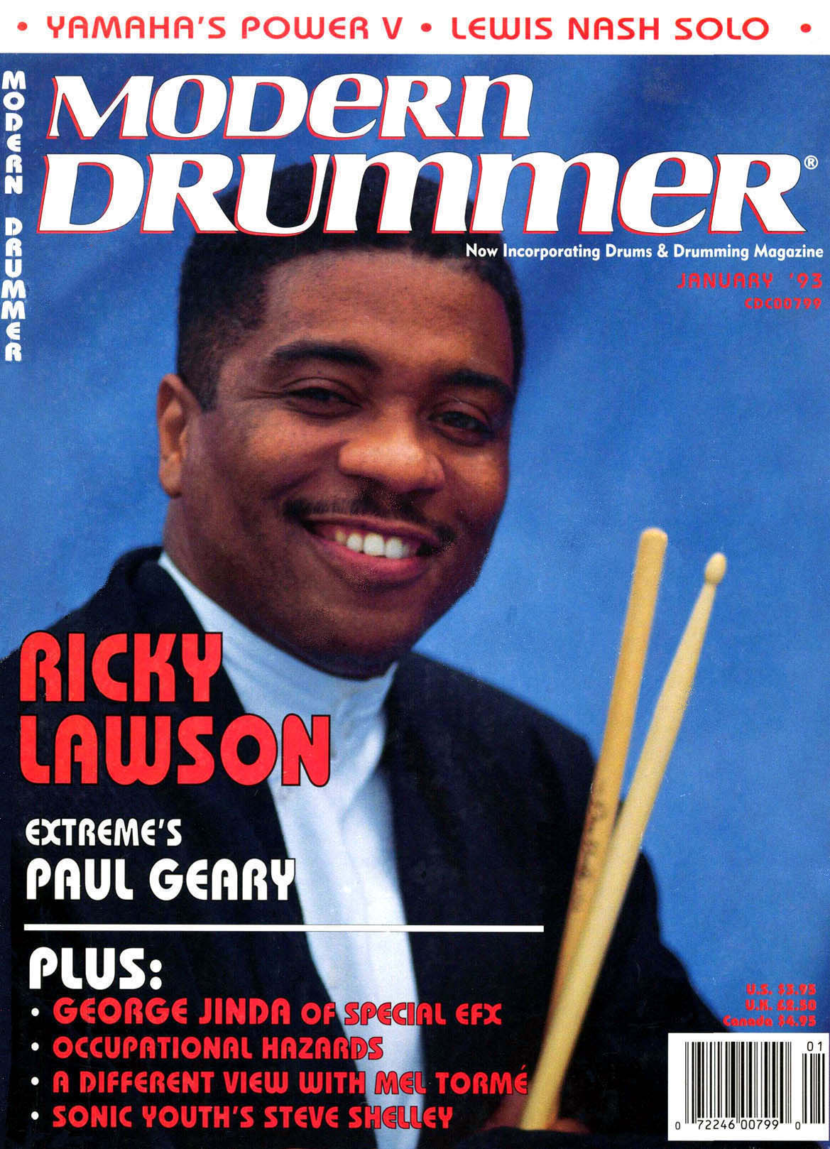 January 1993 - Volume 17 • Number 1 - Modern Drummer Magazine