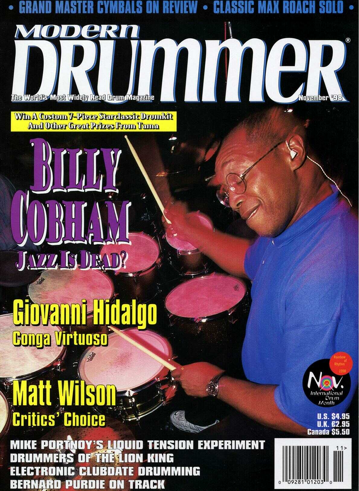 November 1998 - Volume 22 • Number 11 - Modern Drummer Magazine