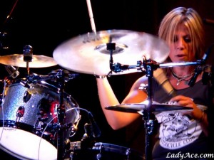 Drummer Dena Tauriello of Antigone Rising