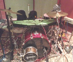drummer Mark Pry of Mariner Project's drumkit