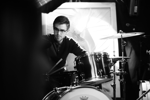 Drummer Andrew Weber of Green or Blue