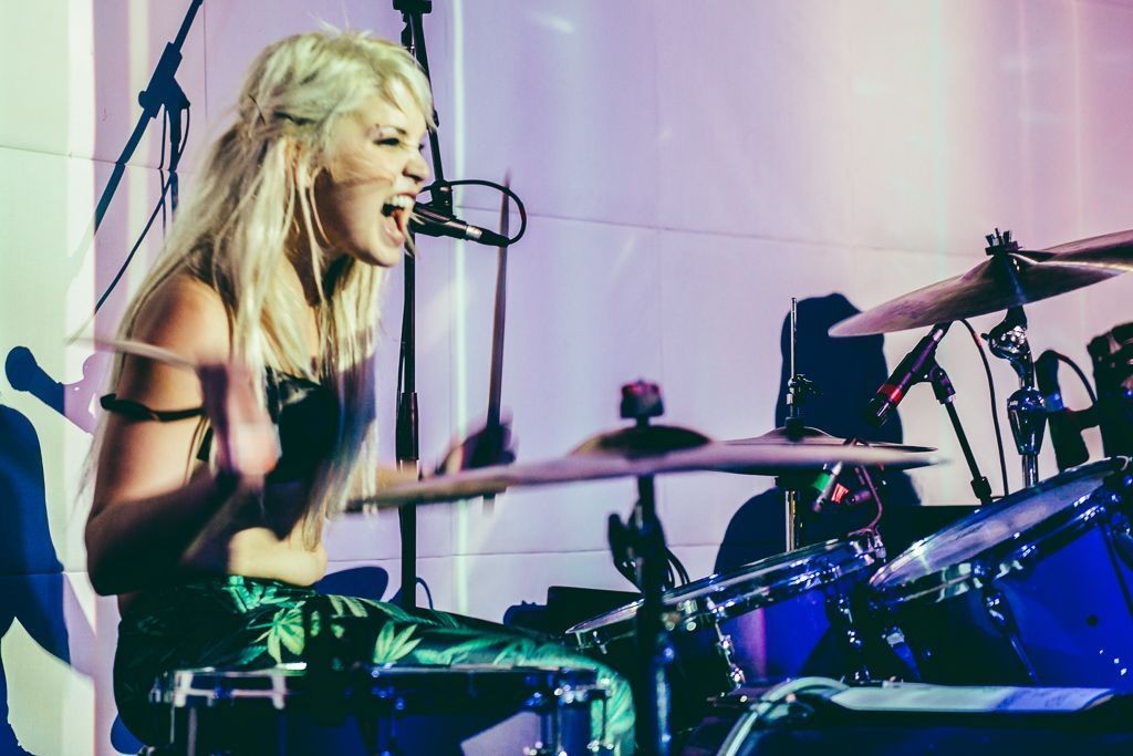 Drummer Blog: Purple’s Hanna Brewer Talks Big Drums, Dark Cymbals, and Hitting Hard