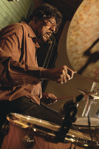 James Gadson behind the drumkit