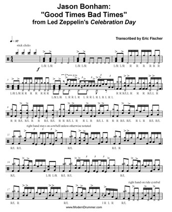 Jason Bonham Celebration Day Transcription by Eric Fischer