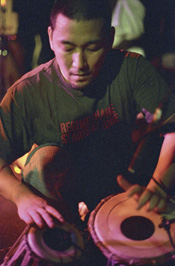 Percussionist Jiro Yamaguchi of Ozomatli