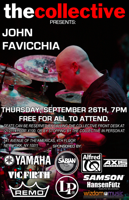 Drummer John Favicchia Free Clinic