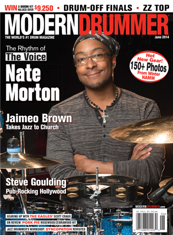 Modern Drummer May 2014 Cover Featuring Jim Riley