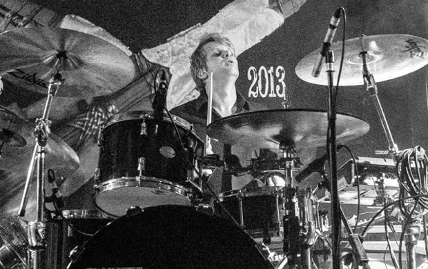 Drummer Mike Kelly of the Mission