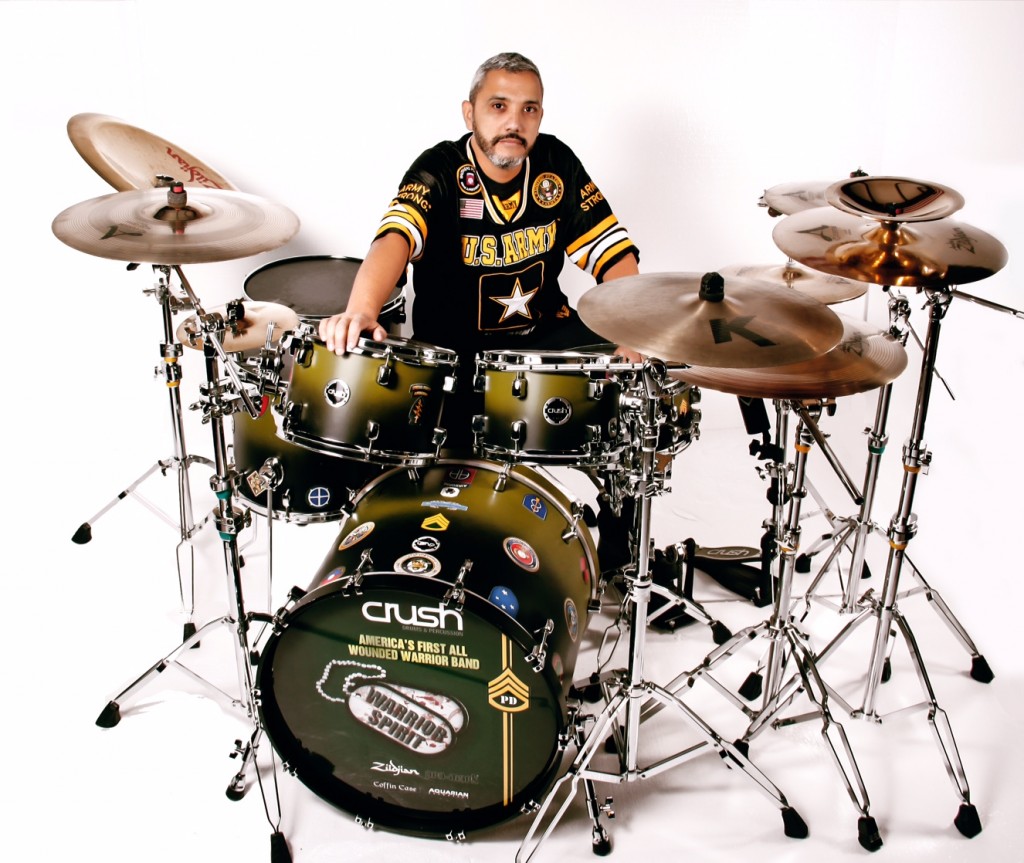 Drummer Paul Delacerda of Wounded Warrior