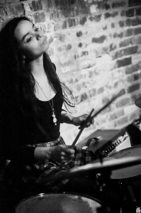 Drummer Rachel Trachtenburg of the Prettiots and Larry & the Babes