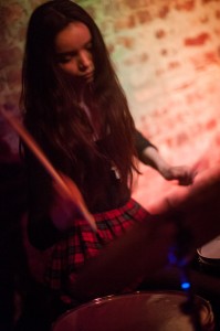 Drummer Rachel Trachtenburg of the Prettiots and Larry & the Babes