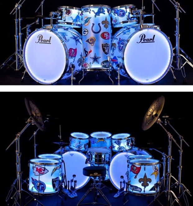 DrumLite LED System Used by Chili Pepper Chad Smith During Super