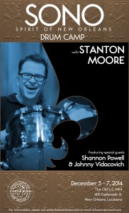 Stanton Moore’s Second-Annual “Spirit of New Orleans” Drum Camp Set for December 5–7