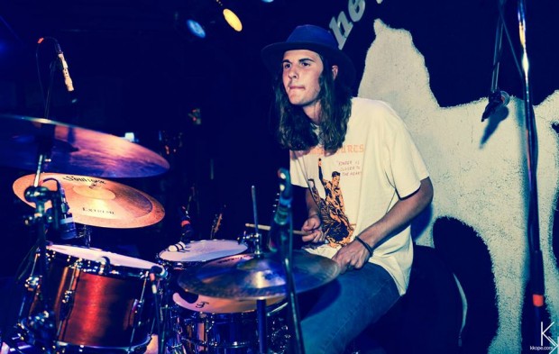 Drummer Sam Gidley of the Lonely Biscuits