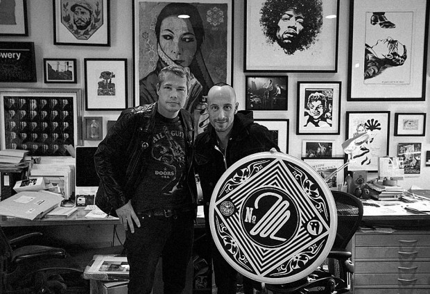 Frank Zummo and Shepard Fairey photo by Obey Giant