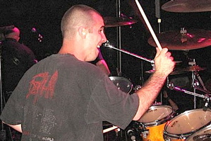 Drummer Steve Bolognese with Into Eternity