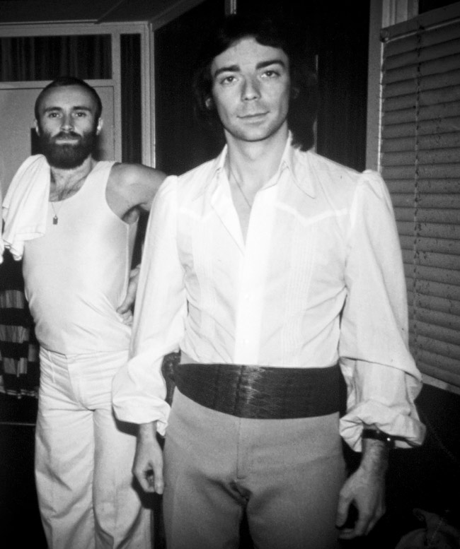Steve Hackett and Phil Collins 1977 By Armando Gallo
