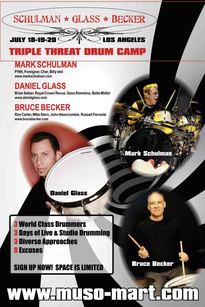 TRIPLE THREAT Drum Clinic Poster