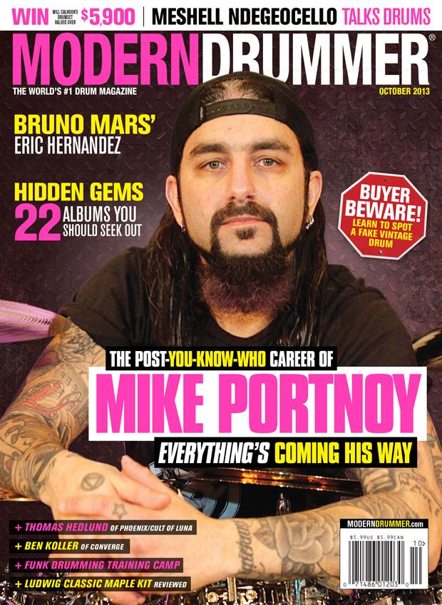 October 2013 Issue of Modern Drummer Featuring Mike Portnoy