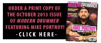 Buy A Print Copy of the October 2013 Issue of Modern Drummer Featuring Mike Portnoy