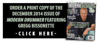 Order a print copy of the December 2014 issue of Modern Drummer