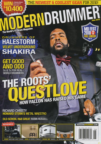 June 2010 Issue of Modern Drummer Featuring The Roots' Questlove