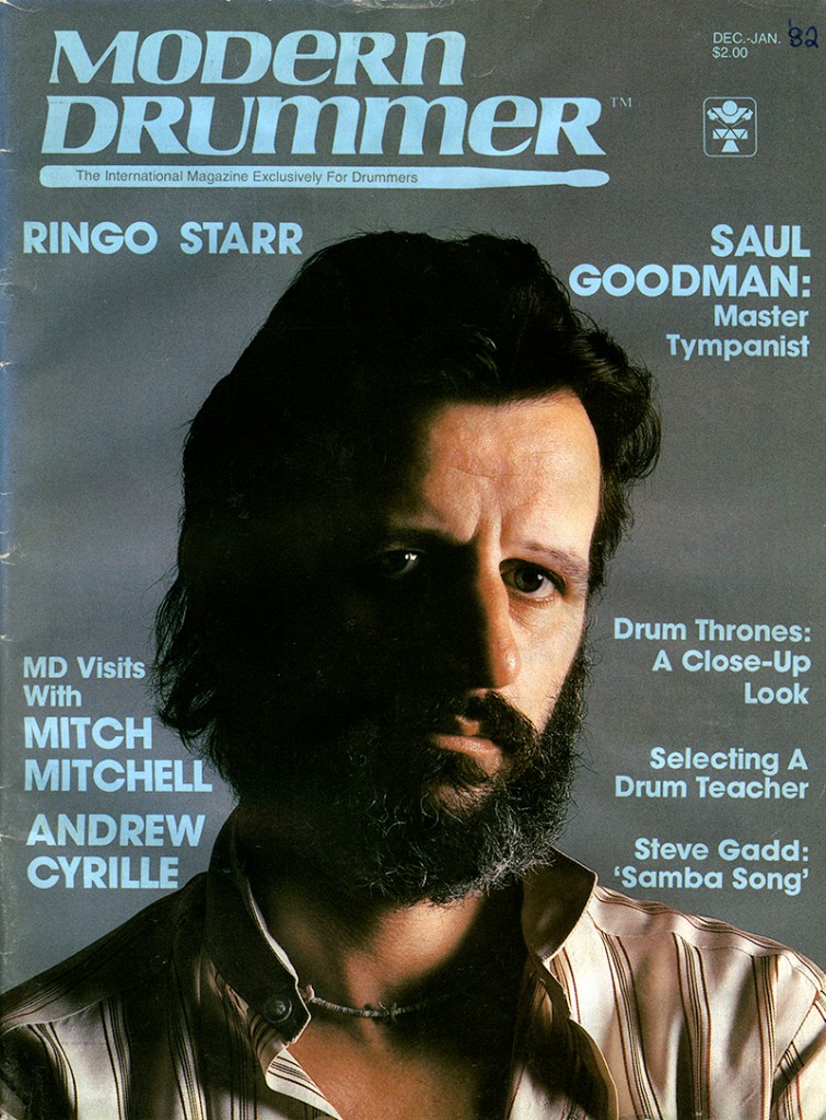 Beatles Drummer Ringo Starr on the Cover of Modern Drummer magazine