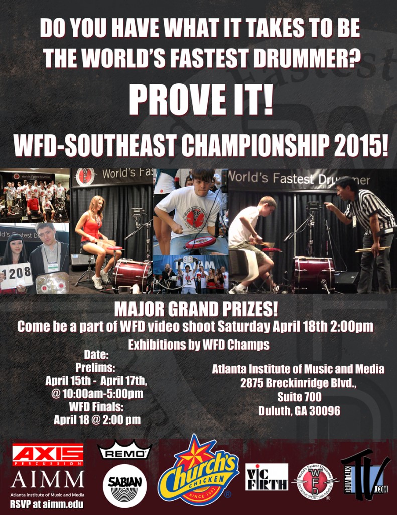 News: “World’s Fastest Drummer” Southeast Championship Scheduled for April 2015